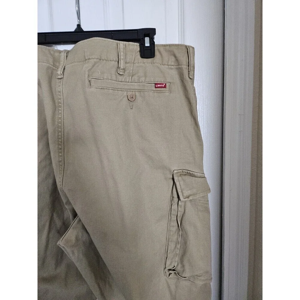 Levi’s XX Cargo Taper Pants Men 40x30 Khaki Beige Utility Workwear Pockets.